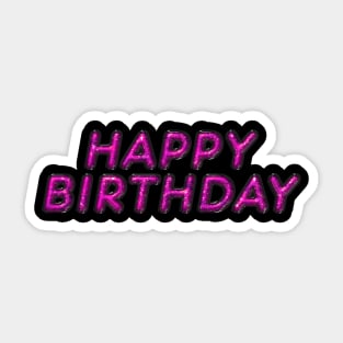 Happy Birthday - Pink Sticker